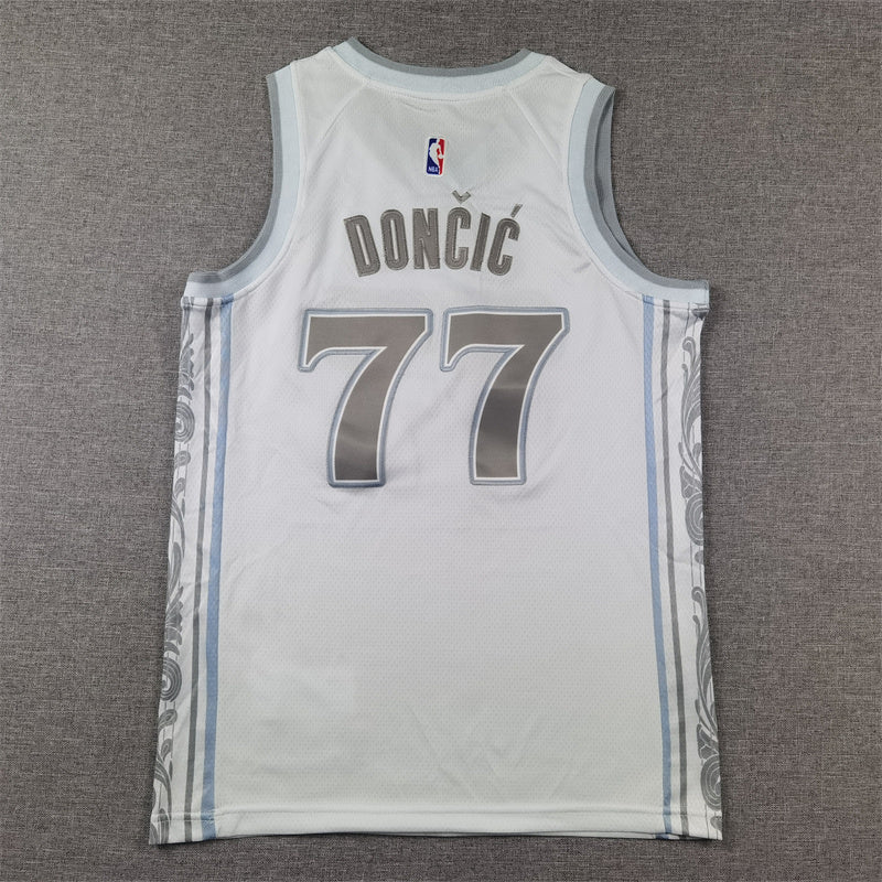 Youth Luka Dončić Dallas Mavericks #77 City Edition Embroidered Jersey
