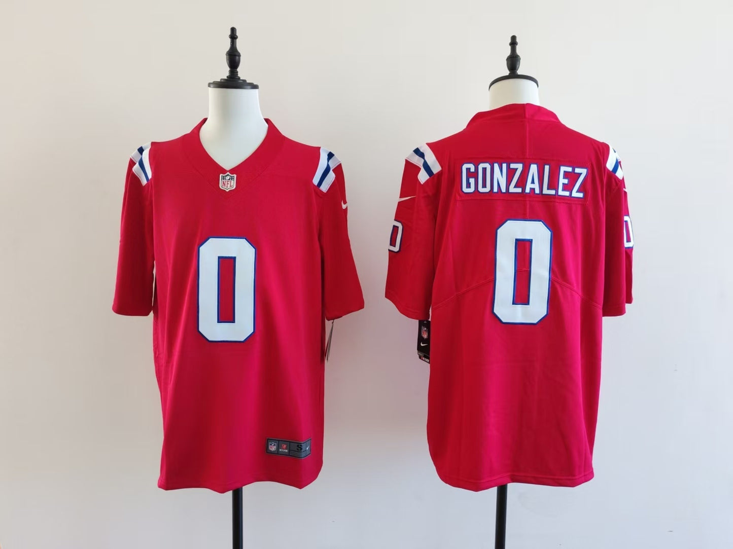 Men's New England Patriots Christian Gonzalez Jersey-Red