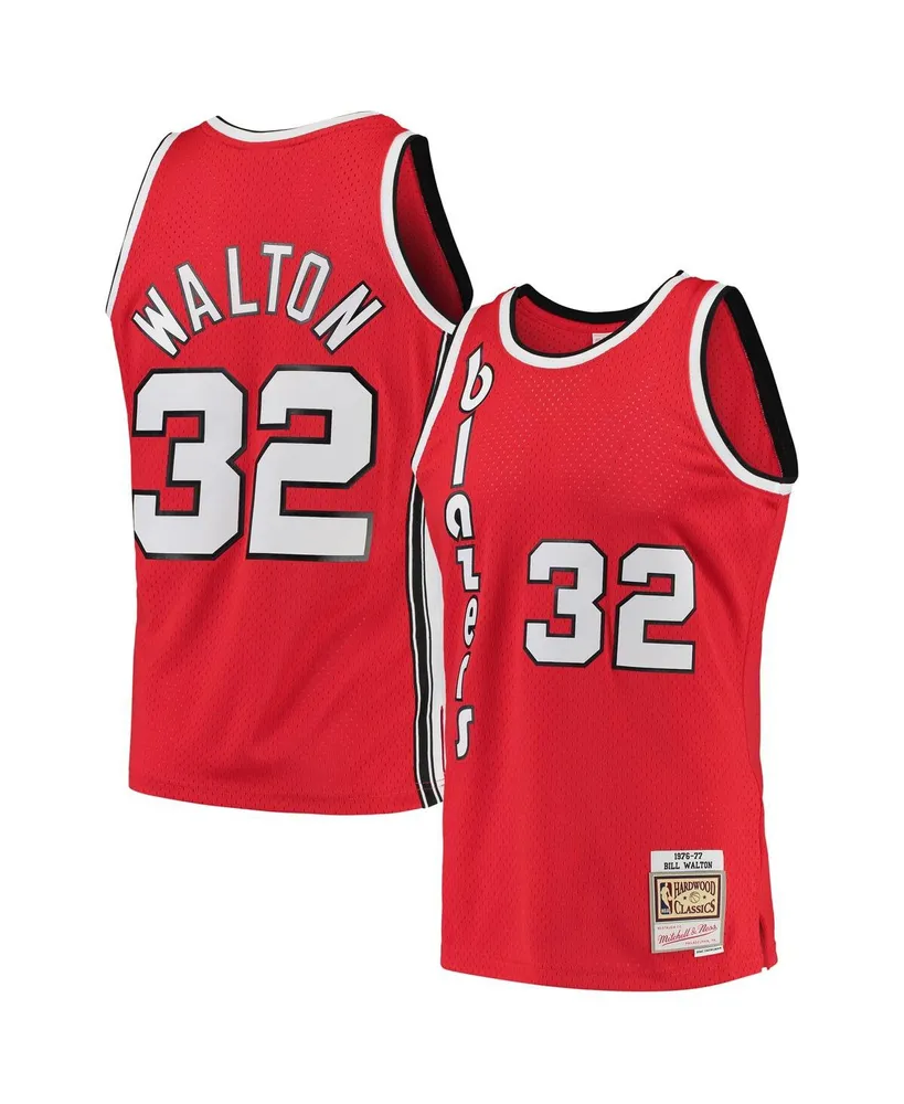Men's Bill Walton Red Portland Trail Blazers 1976-77 Hardwood Classics Swingman Jersey
