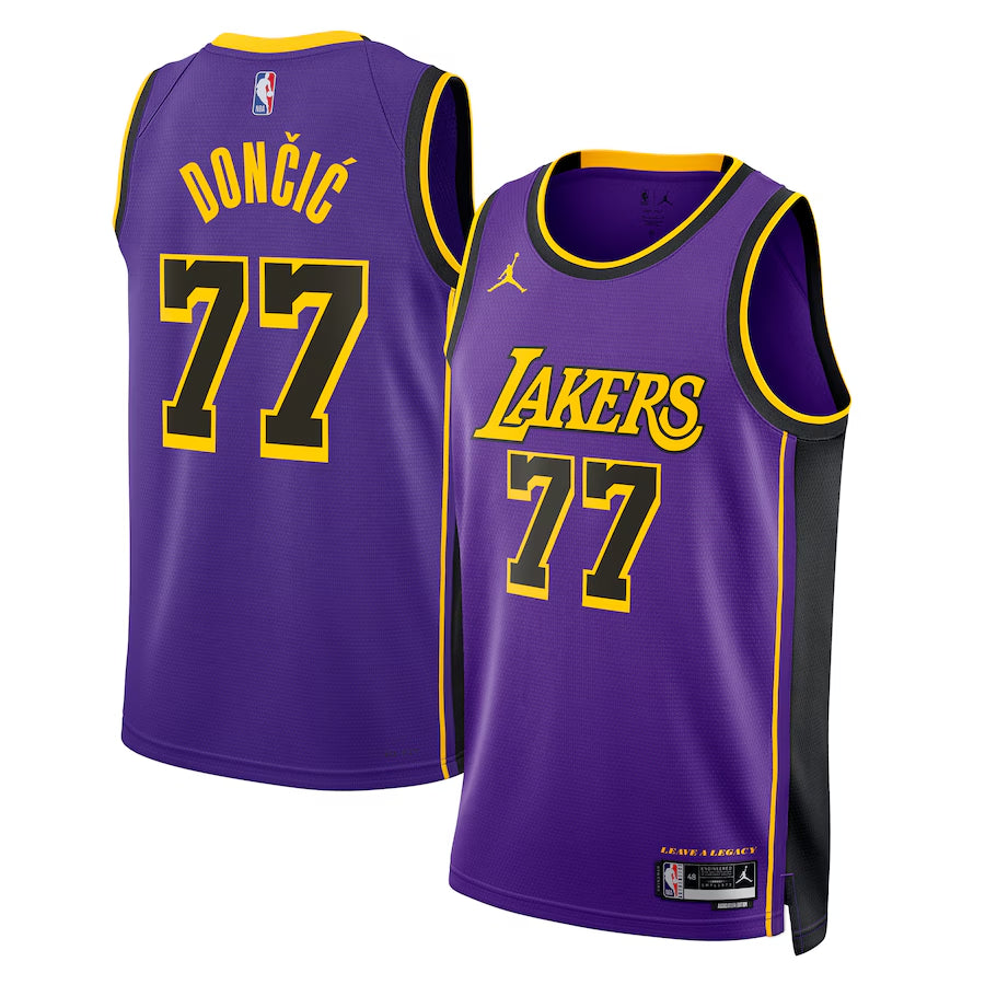 Los Angeles Lakers Jordan Brand Statement Edition Swingman Jersey - Purple - Luka Dončić