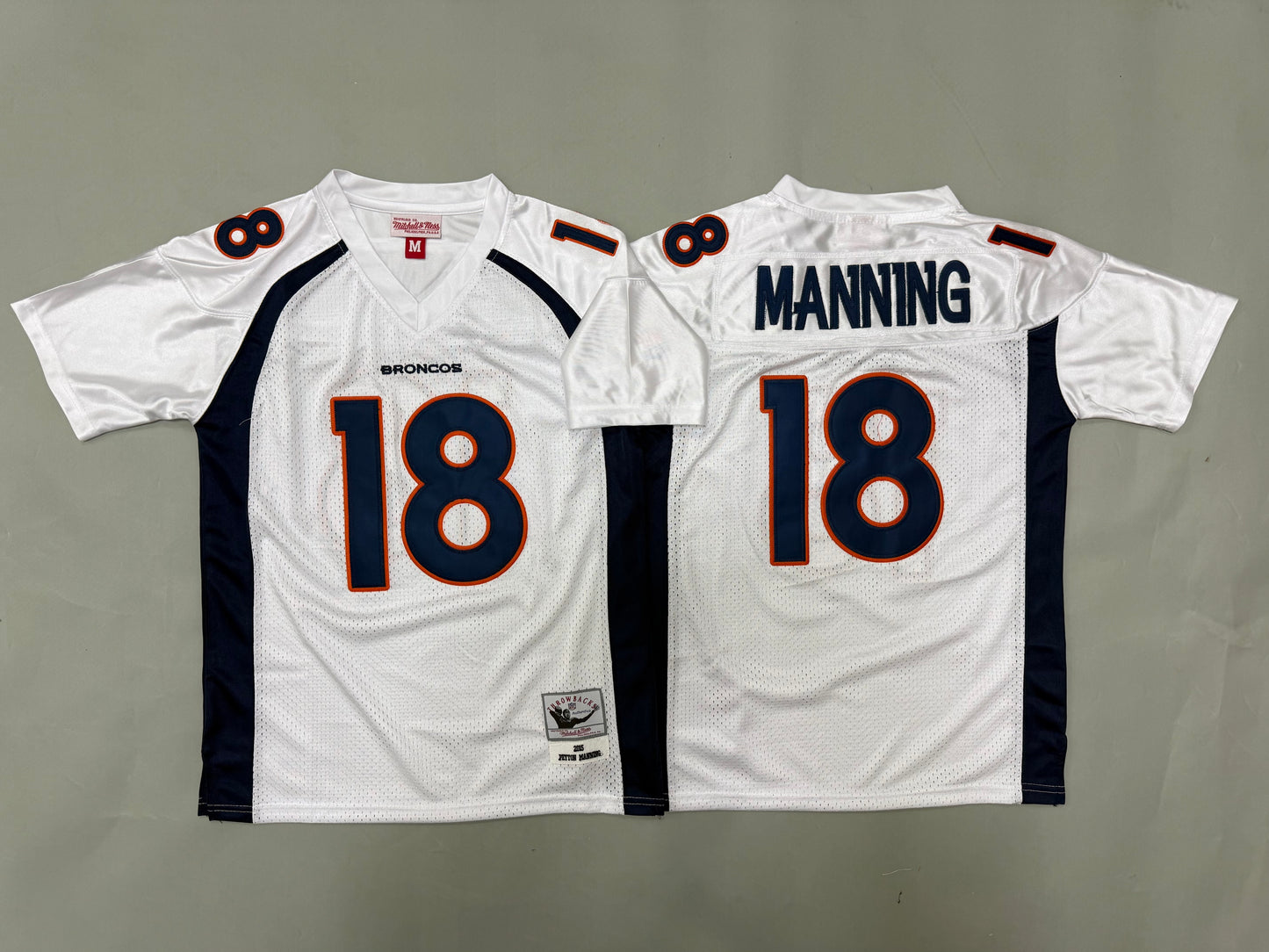 Youth Peyton Manning #18 Denver Broncos White Vintage Throwback Jersey