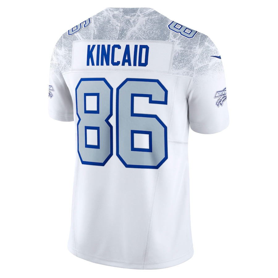 Men's Buffalo Bills Dalton Kincaid Nike White 2025 Rivalries Collection F.U.S.E. VaporLimited Stitched Jersey