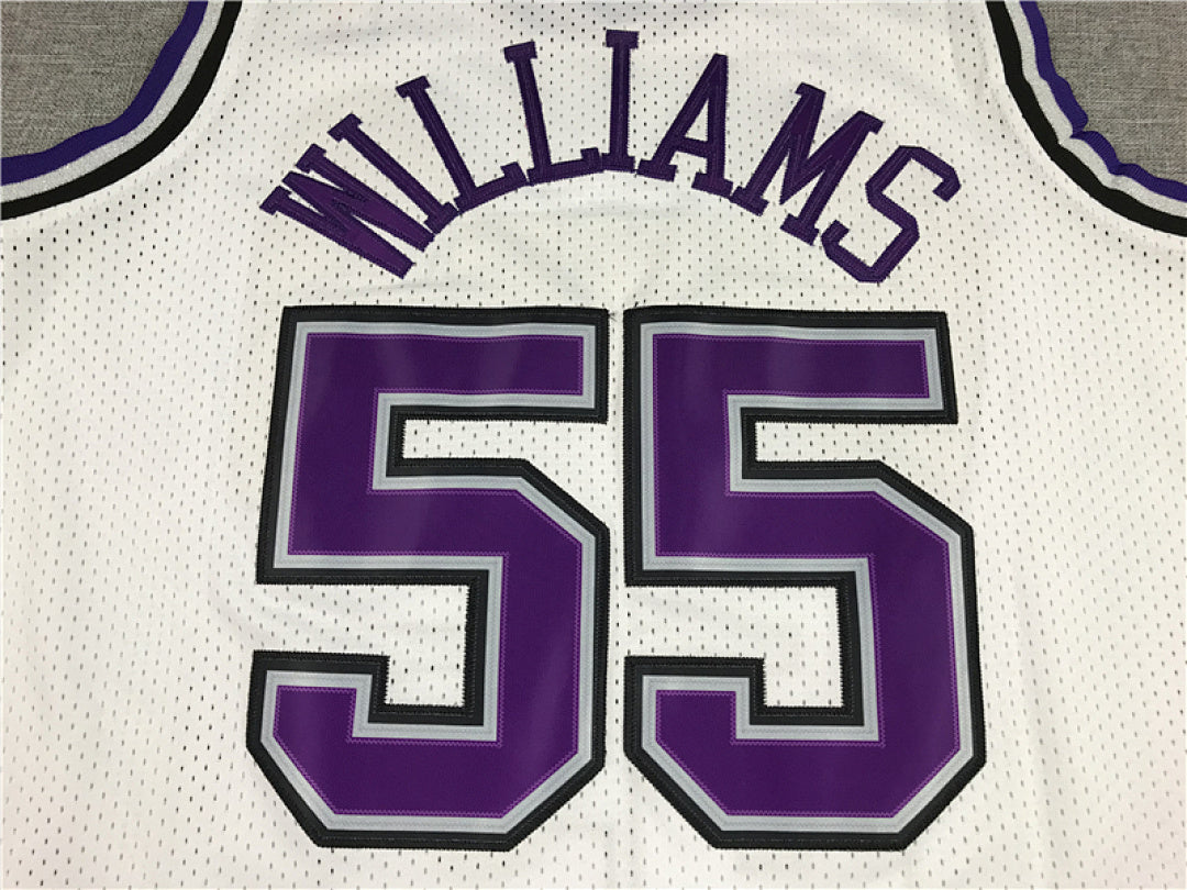 Jason Chandler Williams #55 Sacramento Kings 1998-99White Throwback Embroidered Jersey