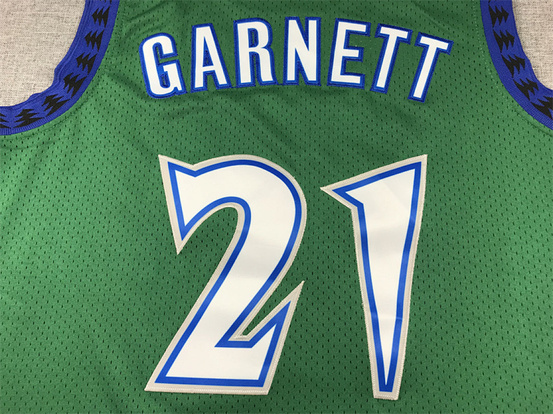Kevin Garnett #21 Minnesota Timberwolves 1997-98 Throwback Embroidered Jersey