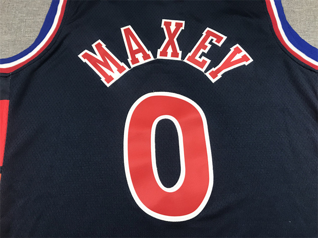 Tyrese Kendrid Maxey #0 Philadelphia 76ers City Edition Swingman Embroidered Jersey