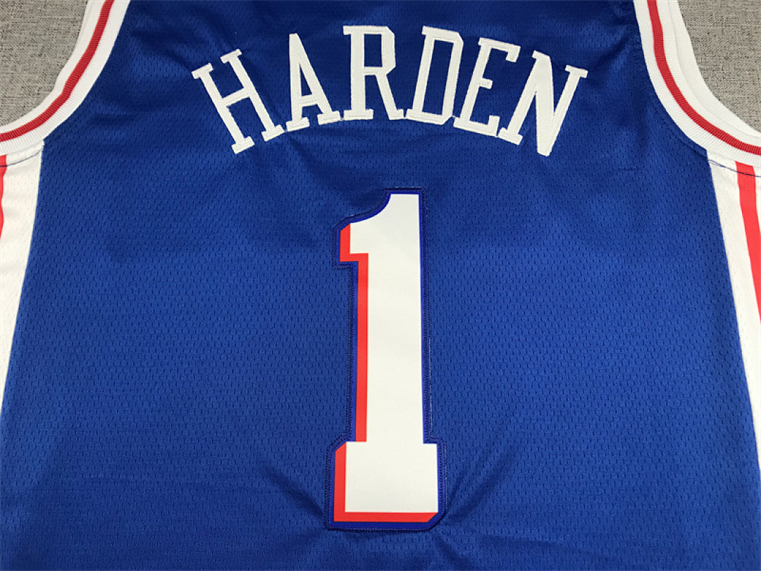 James Harden #1 Philadelphia 76ers City Edition Swingman Embroidered Jersey