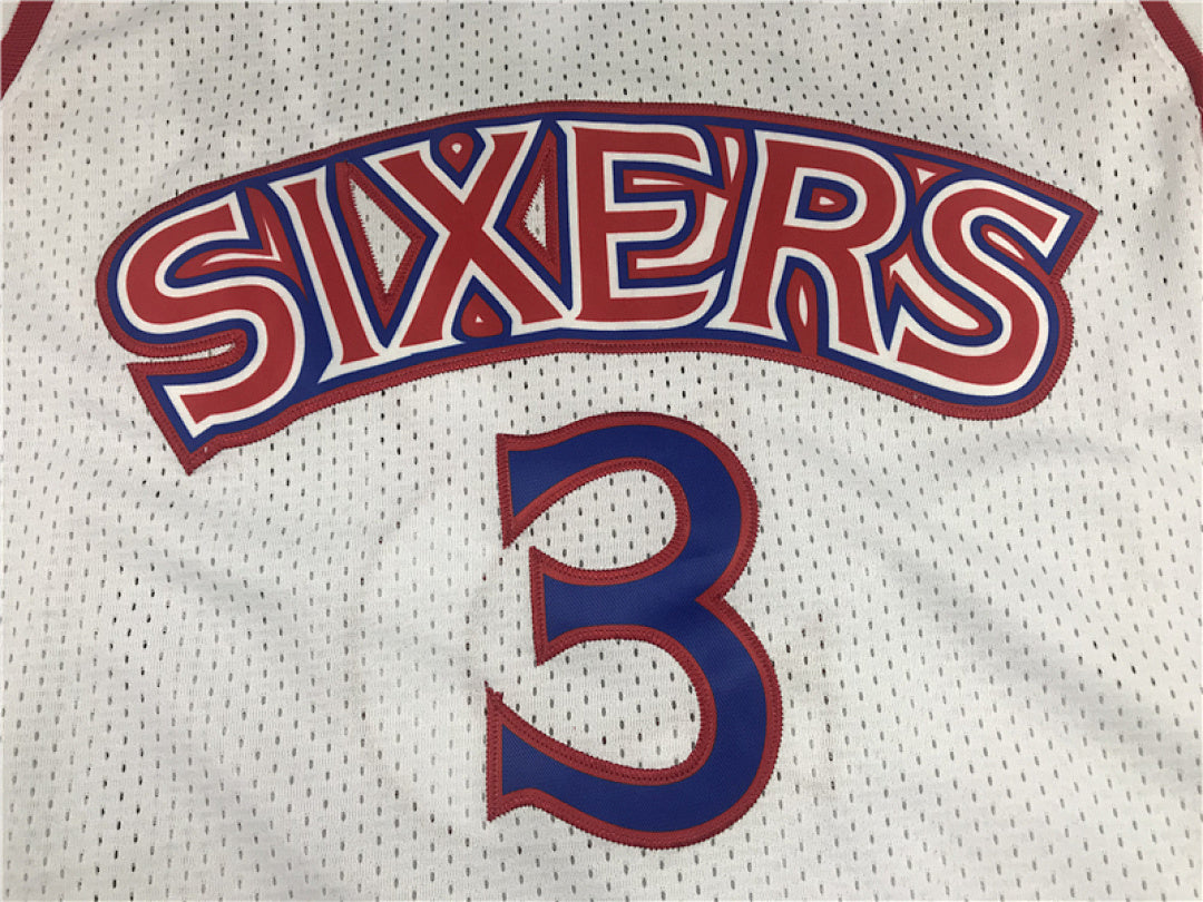 Allen Iverson #3 Philadelphia 76ers 1996-97 Throwback Embroidered Jersey