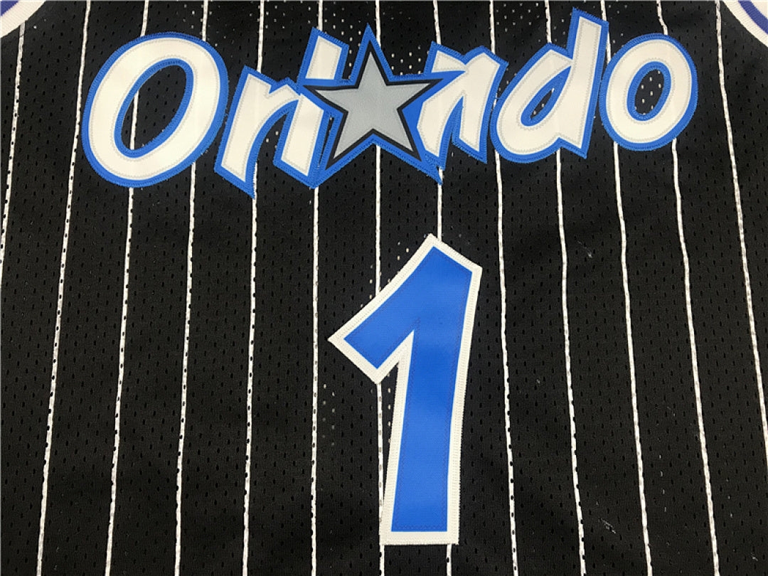 Anfernee Hardaway#1 Orlando Magic 1993-94 Hardaway Black Edition Embroidered Jersey