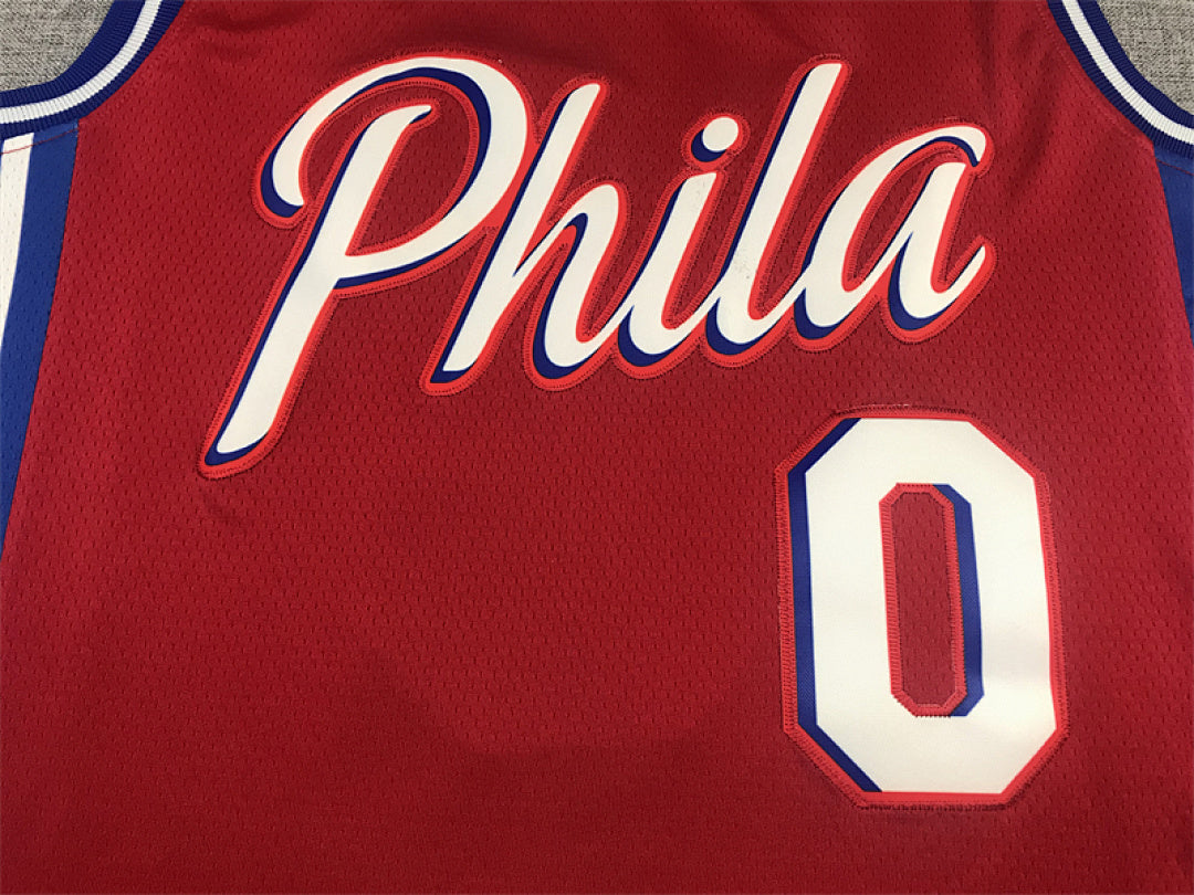 Tyrese Maxey #0 Philadelphia 76ers City Edition Swingman Embroidered Jersey