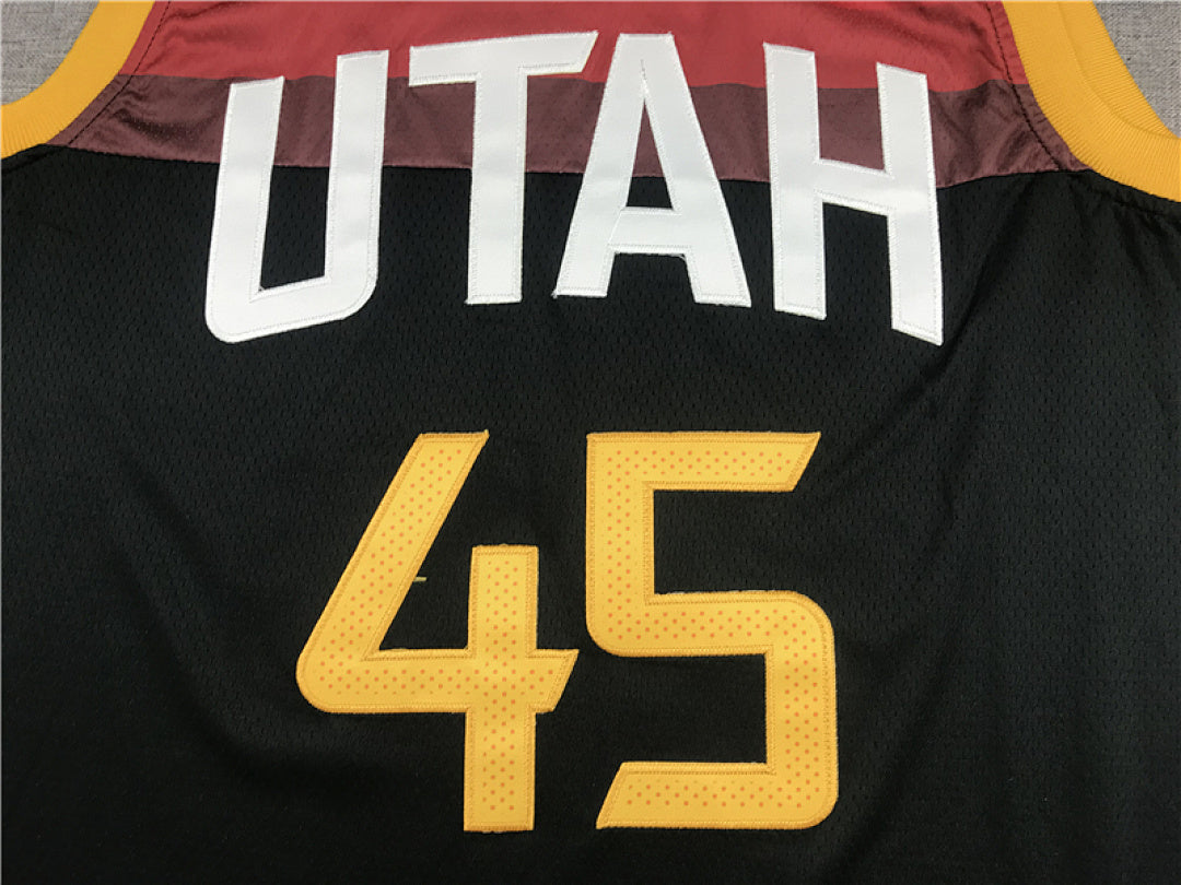Utah Jazz Donovan Mitchell #45 Black City Edition Swingman Embroidered Jersey