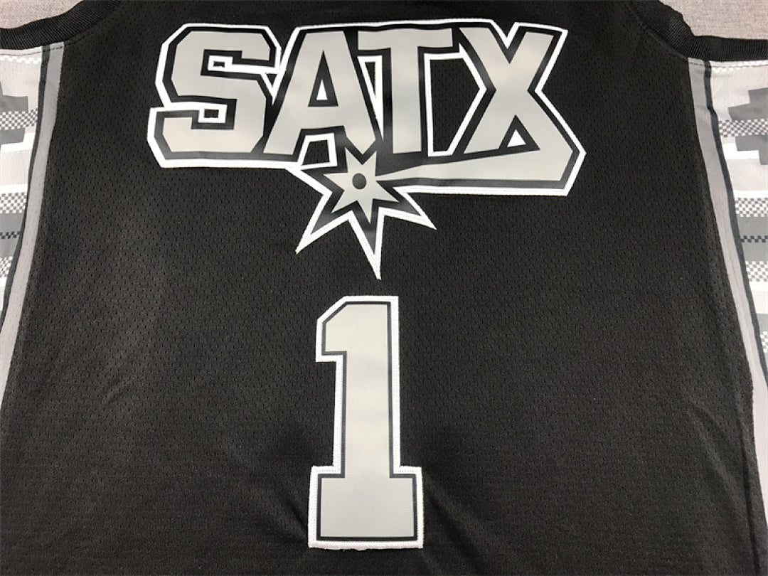 Victor Wembanyama #1 Black 2023 Statement Edition Embroidered Jersey