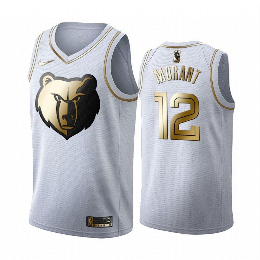Ja Morant# 12 Platinum Edition Embroidered Jersey