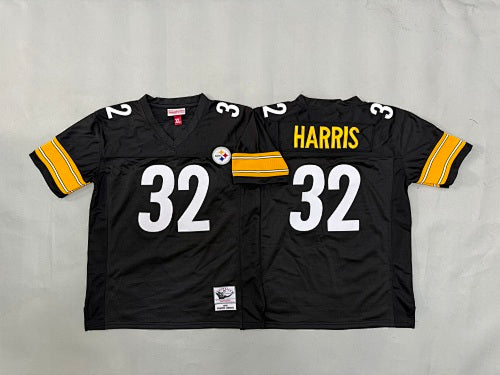 Youth Franco Harris#32 Pittsburgh Steelers Black Vintage Throwback Jersey