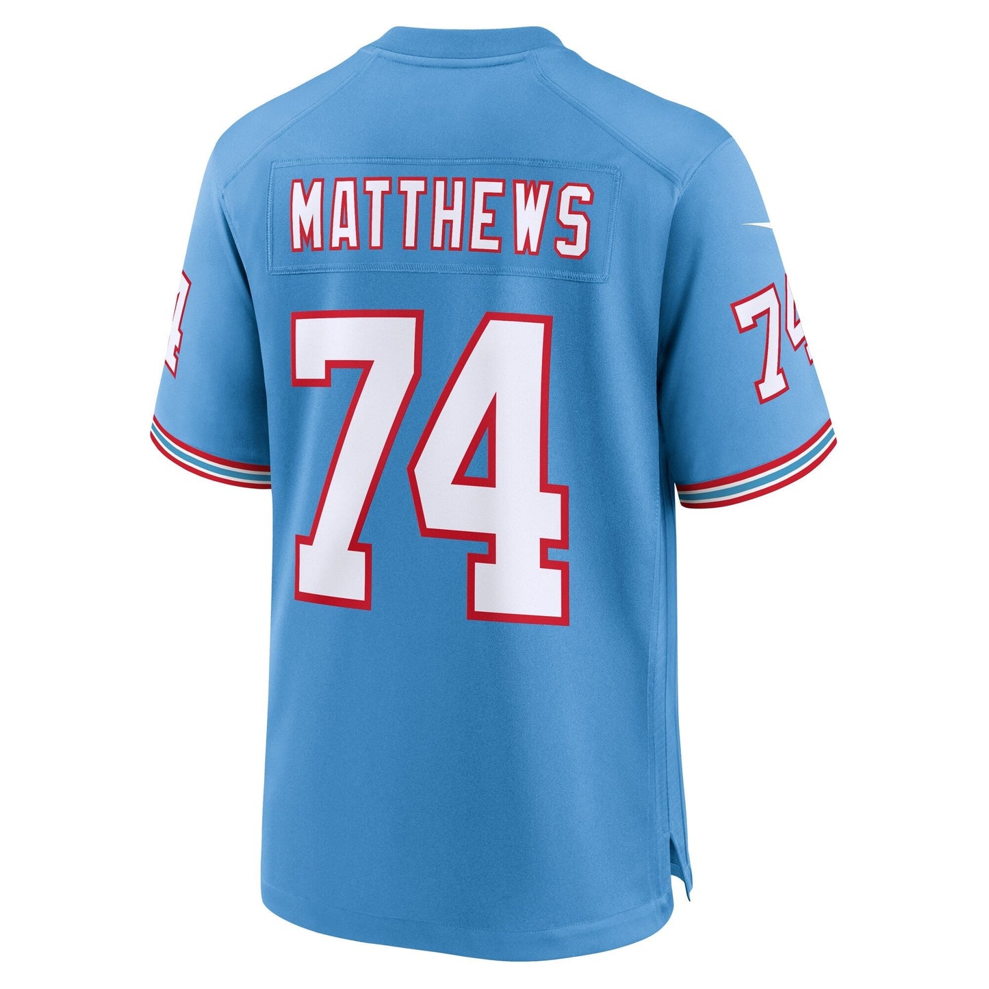 Bruce Matthews Tennessee Titans Nike Oilers Throwback Retired Game Jersey - Light Blue