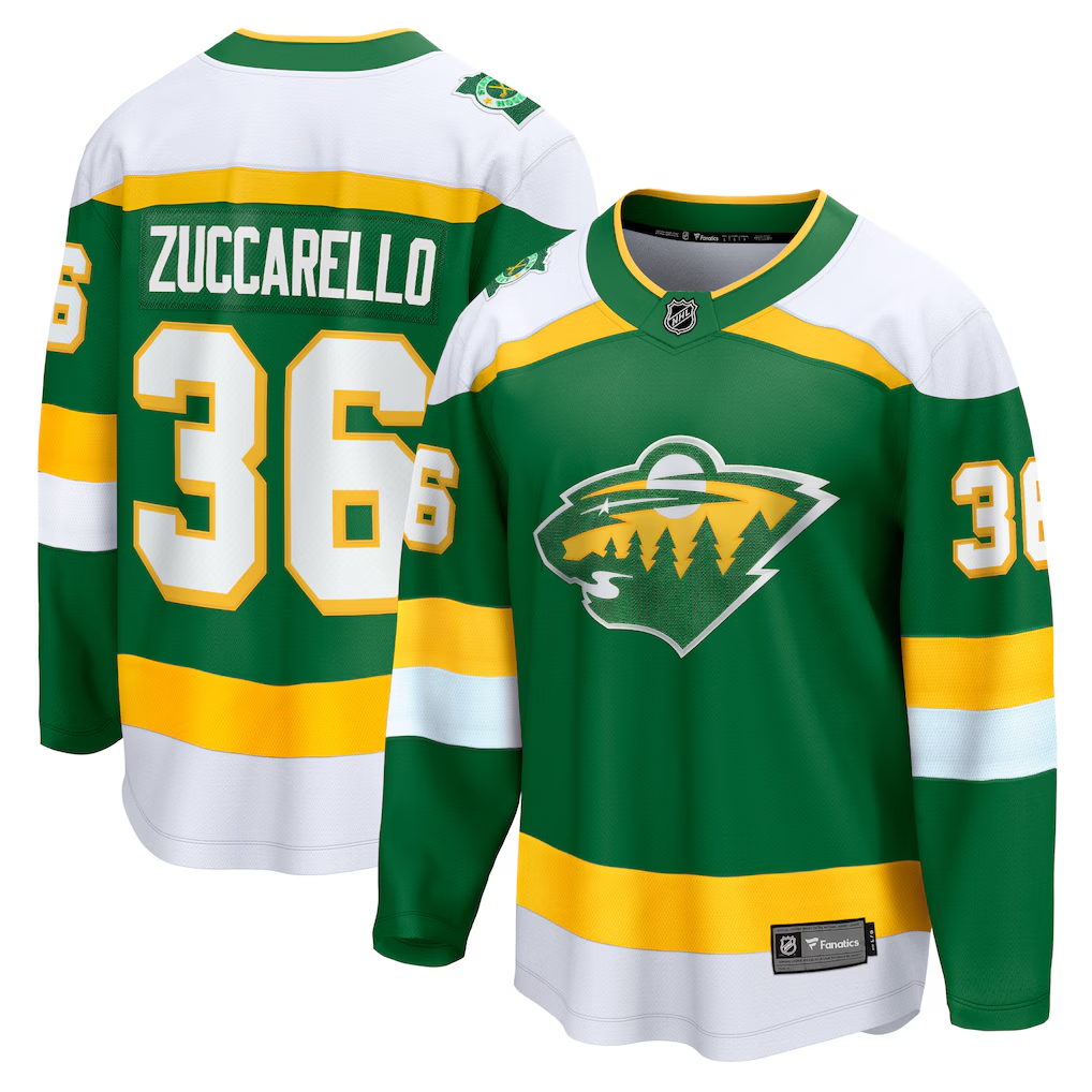 Men's Minnesota Wild Mats Zuccarello #36 Green 2023/24 Alternate Breakaway Jersey