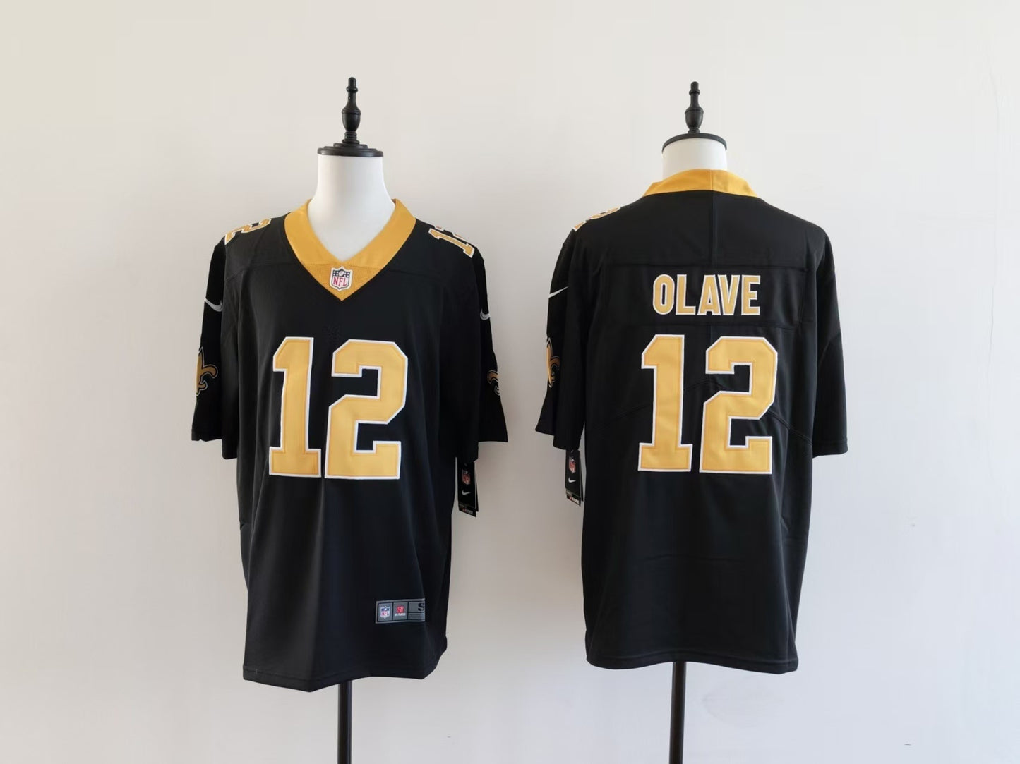 Men's New Orleans Saints Chris Olave Jersey-Black
