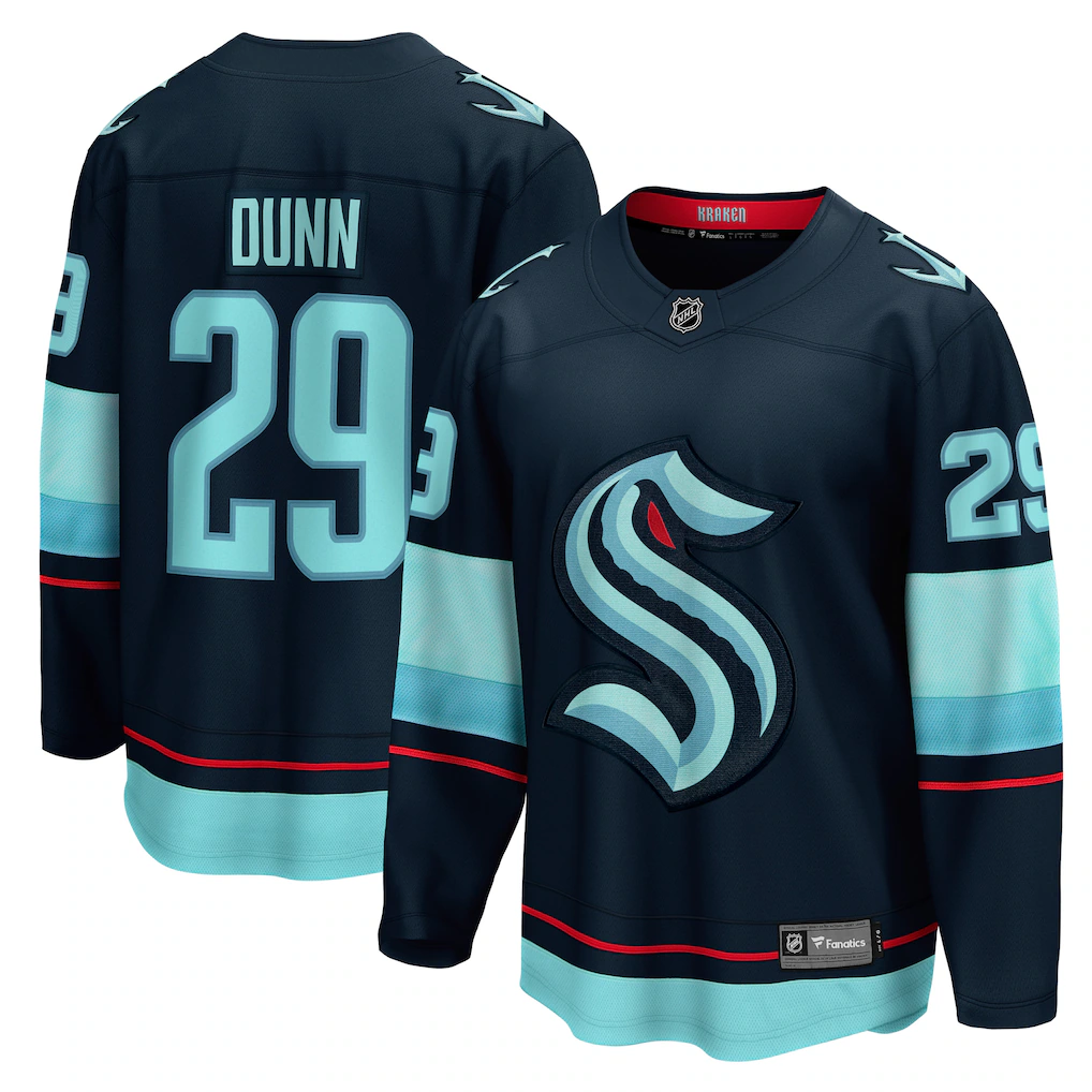 Men's Seattle Kraken Vince Dunn #29 Deep Sea Blue Home Breakaway Player Jersey