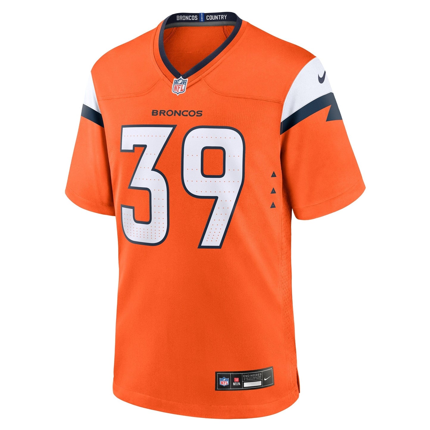 Levi Wallace Denver Broncos Nike Team Game Jersey - Orange