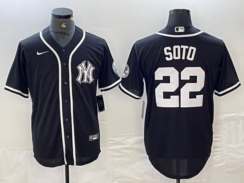 Men's New York Yankees Juan Soto #42.99 Black Limited Jersey