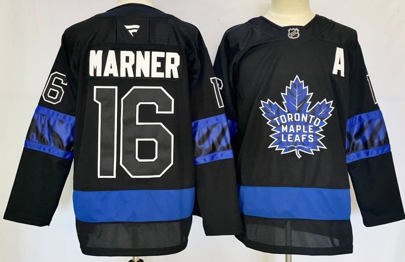 Men's Toronto Maple Leafs Mitchell Marner #16 Black Player Jersey