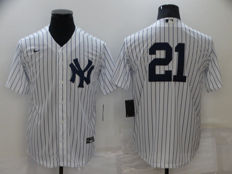 Men's New York Yankees Paul ONeill #21 White Replica Player Name Jersey