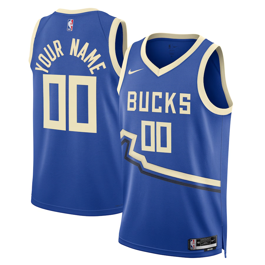Custom Milwaukee Bucks 2024-25 City Edition Jersey