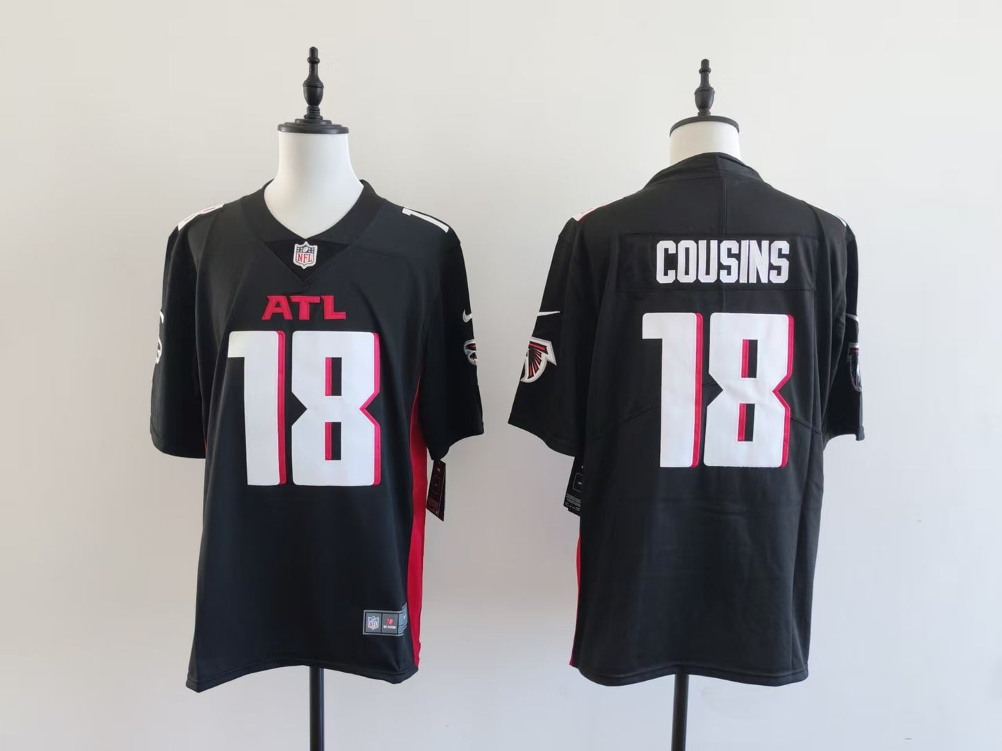 Men's Atlanta Falcons Kirk Cousins Jersey-Black