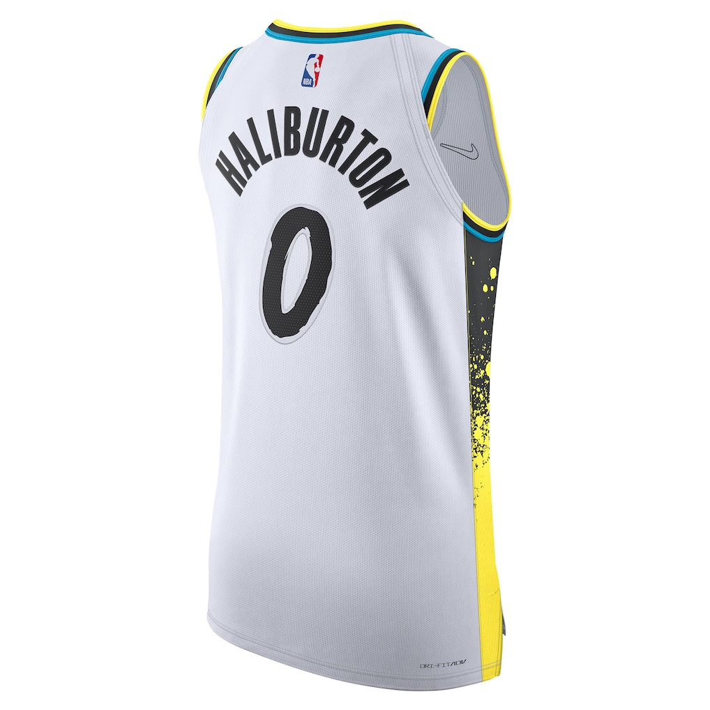 Men's Indiana Pacers Tyrese Haliburton White 2024/25 Player Jersey - City Edition