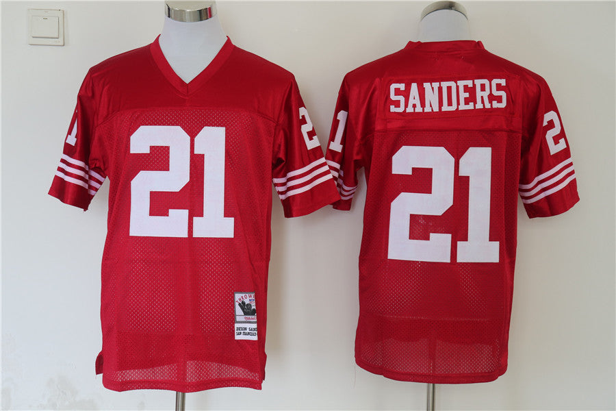 San Francisco 49ers Red Vintage#21 SANDERS Jersey