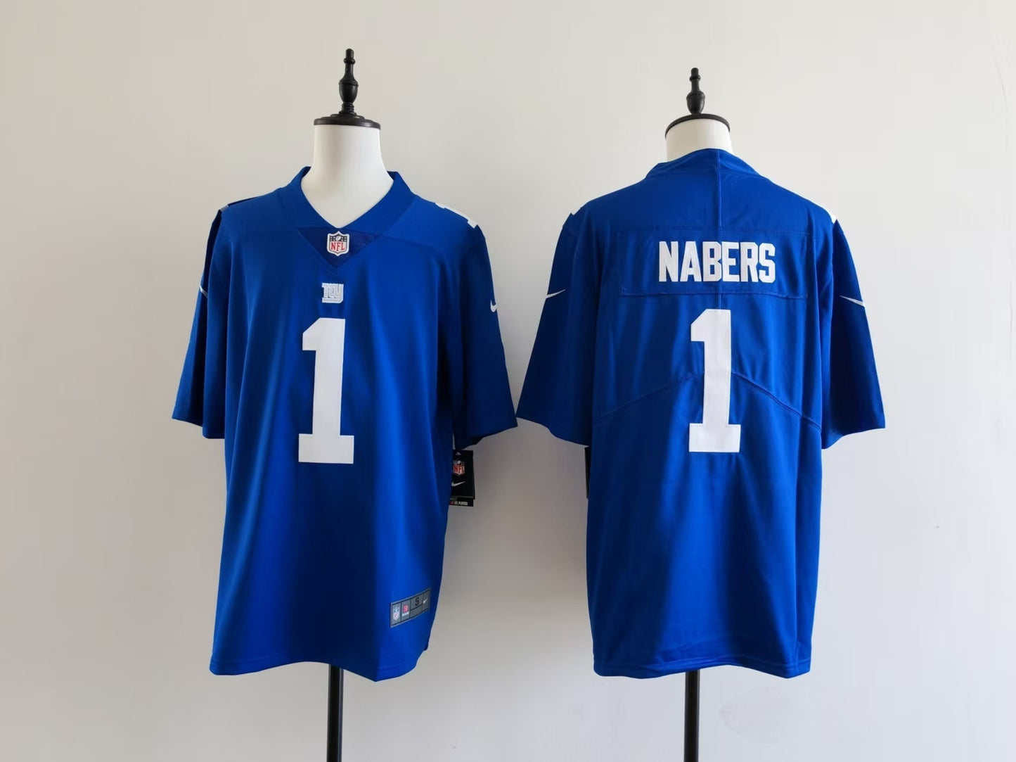 Men's New York Giants Malik Nabers Jersey-Blue#1