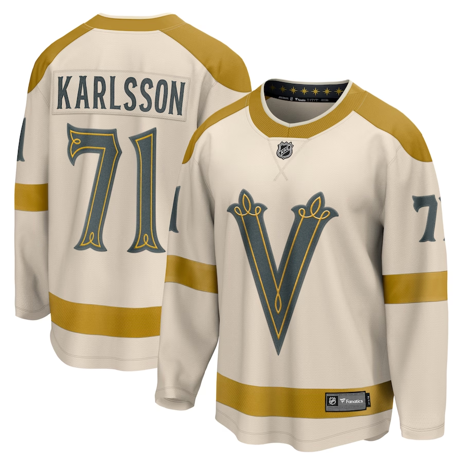 Men's Vegas Golden Knights William Karlsson #71 Cream 2024 Winter Classic Breakaway Player Jersey