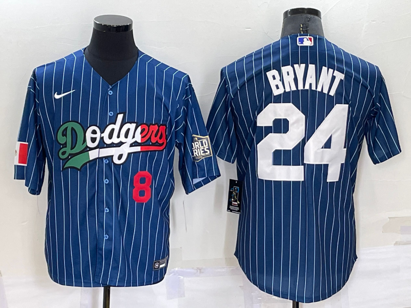 Men's Los Angeles Dodgers Kris Bryant #8-24 Blue Game Player Jersey
