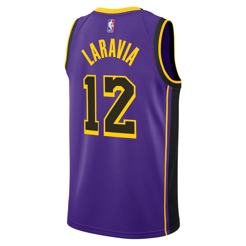 Los Angeles Lakers Jordan Brand Statement Edition Swingman Jersey - Purple - Jake LaRavia