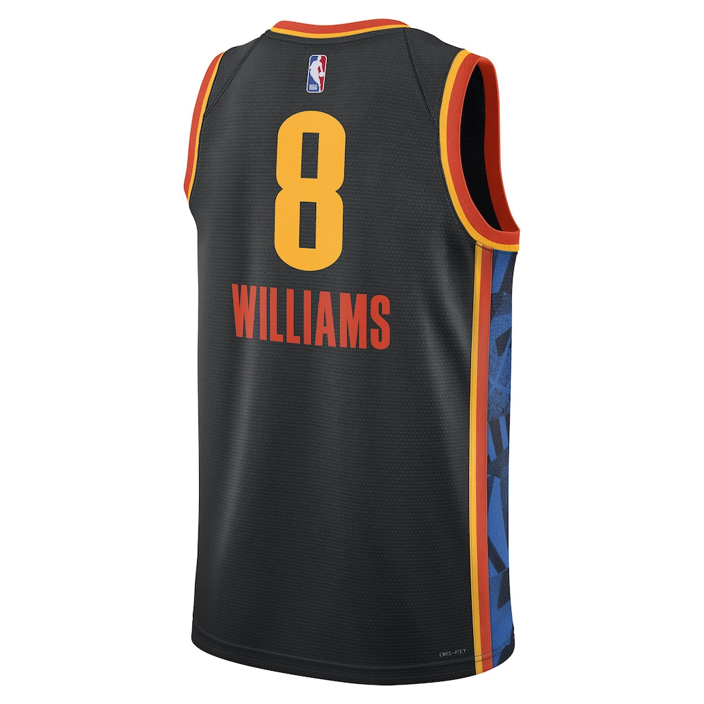 Unisex Oklahoma City Thunder Jalen Williams Black 2024/25 Swingman Jersey - City Edition