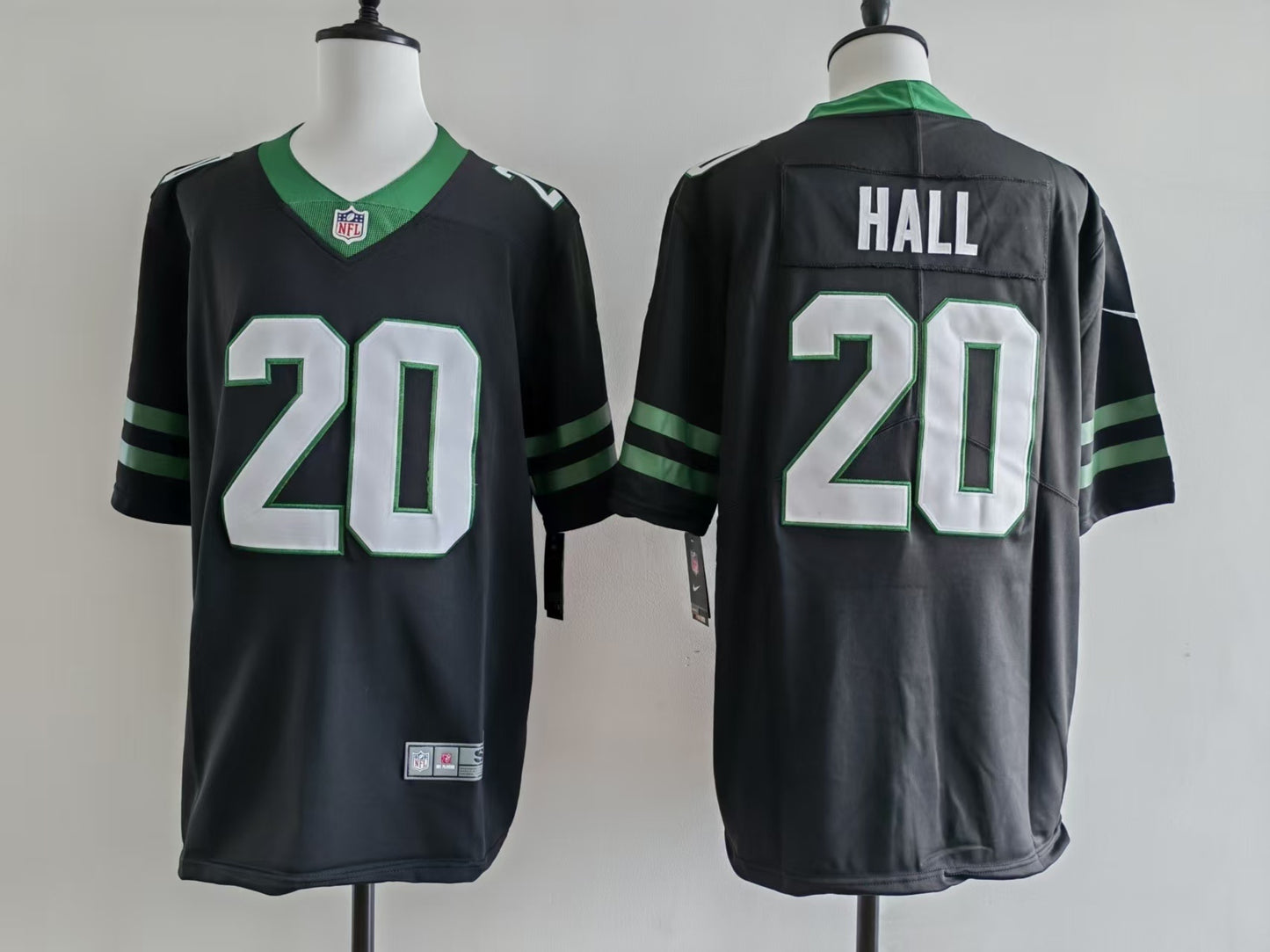 Men's New York Jets Breece Hall Jersey-Black