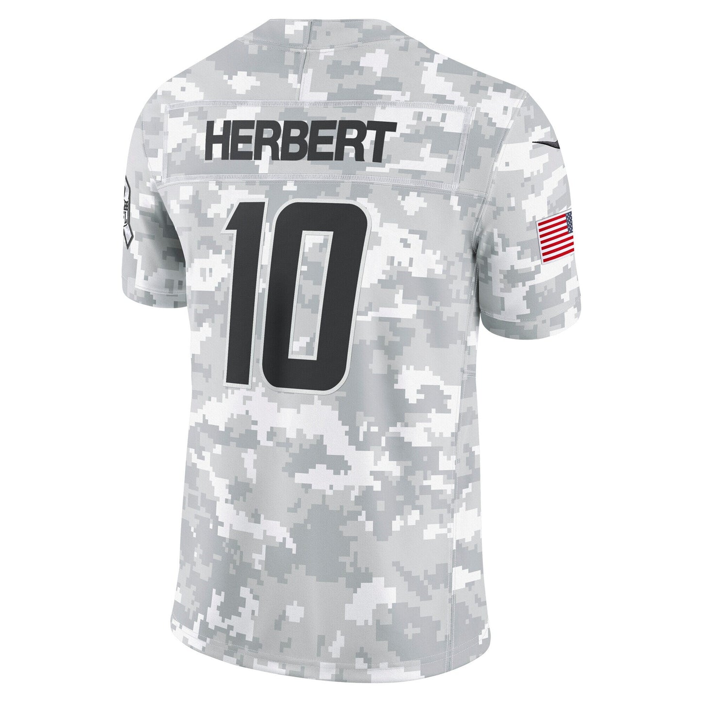 Justin Herbert Los Angeles Chargers Nike 2024 Salute to Service Limited Jersey - Arctic Camo