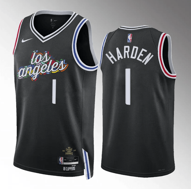 LA Clippers James Harden Black Fast Break Player2023-2024 season Jersey