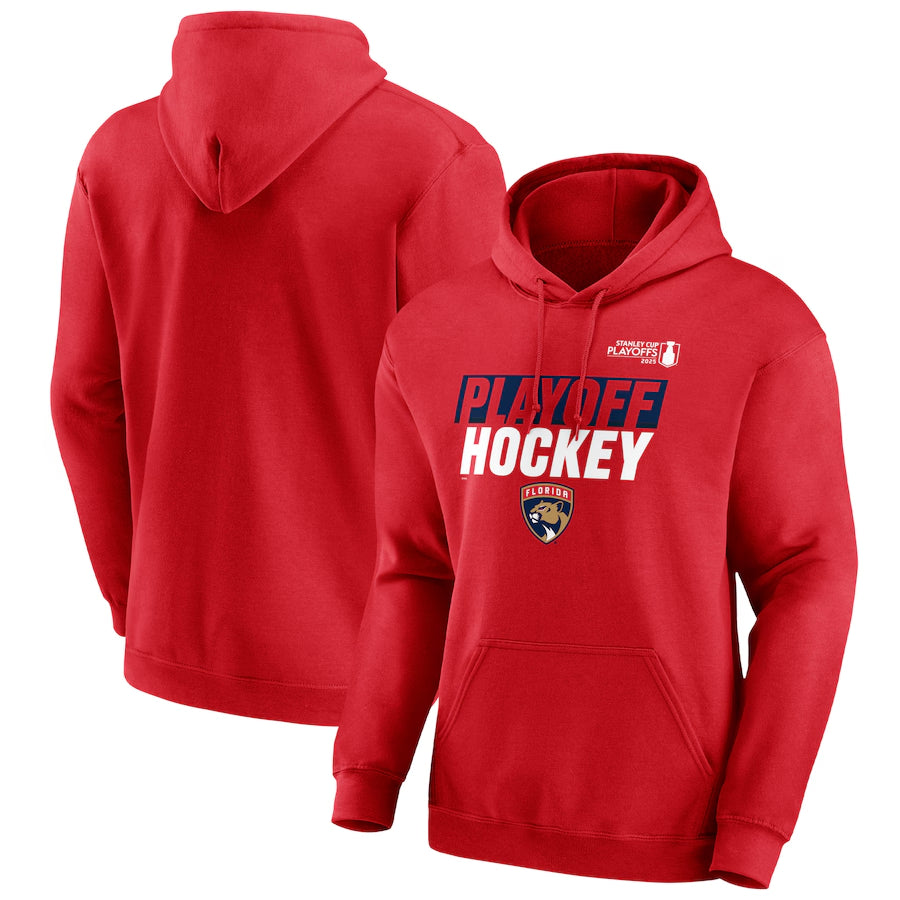Men's Florida Panthers Red 2025 Stanley Cup Playoffs Breakout Pullover Hoodie