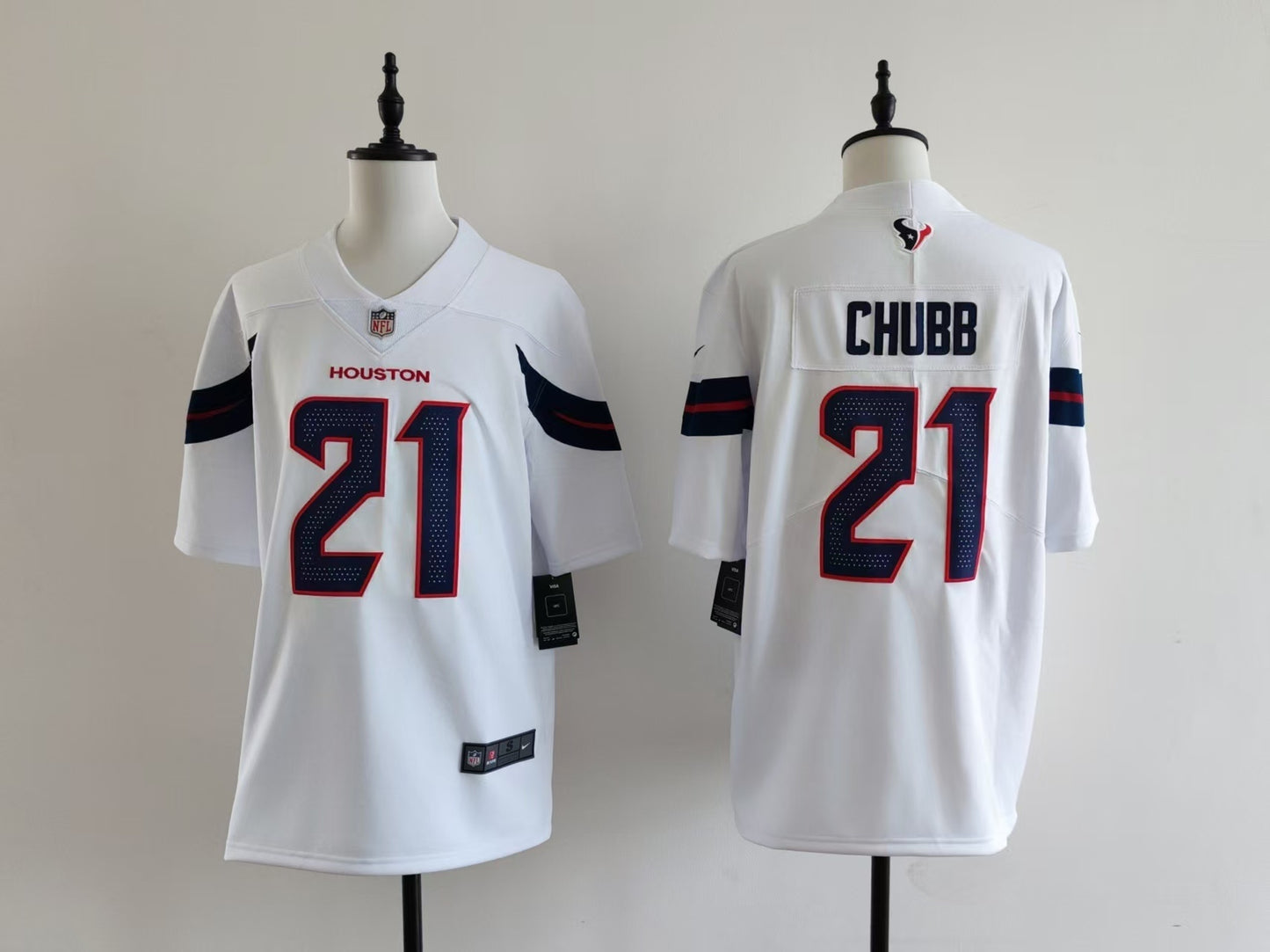 Men's Houston Texans Nick Chubb Jersey-White