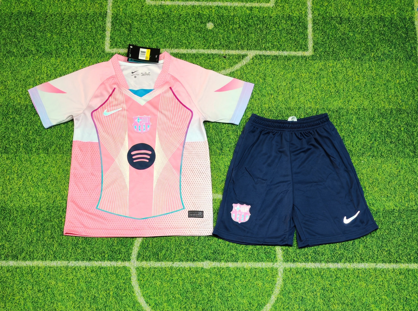 2025-26 Barcelona training kit pink jersey for Kids
