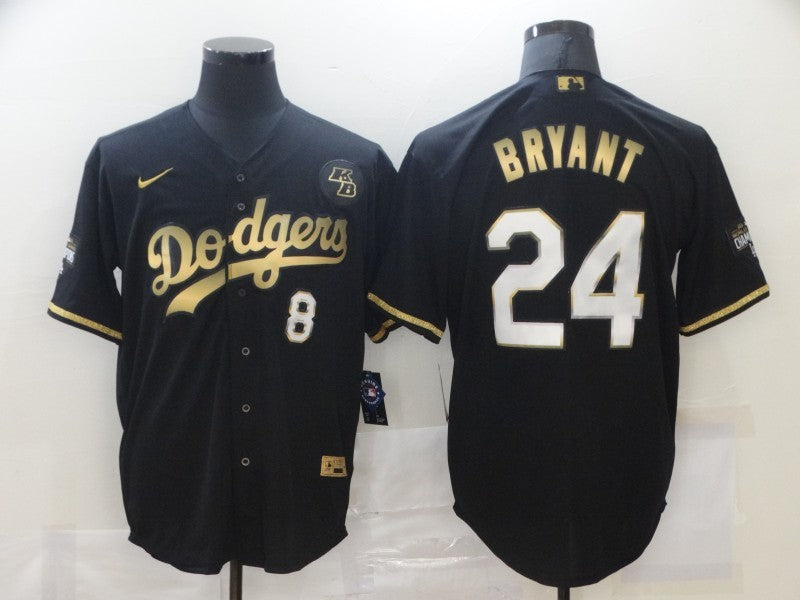 Men's Los Angeles Dodgers Kris Bryant #8-24 Black Replica Player Jersey