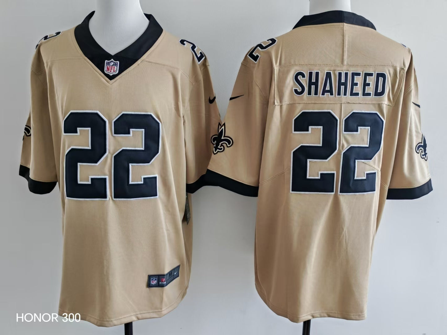 Men's New Orleans Saints Rashid Shaheed Jersey-Gold