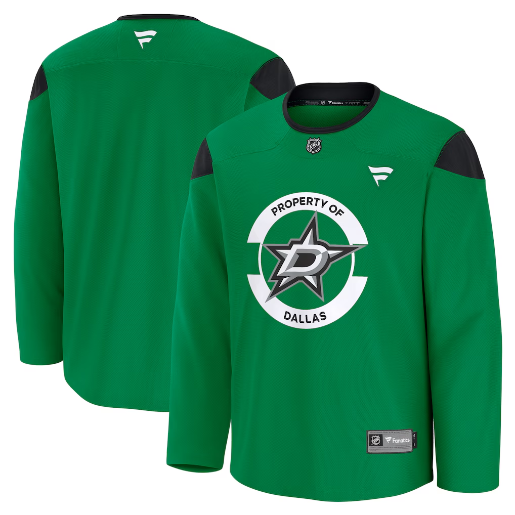 Men's Dallas Stars Kelly Green Practice Blank Jersey
