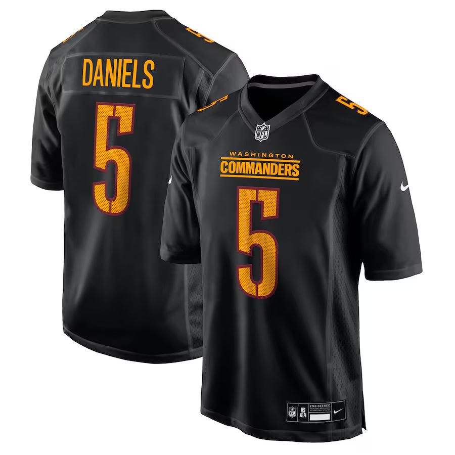 Washington Commanders Jayden Daniels Nike Carbon Black Fashion Jersey