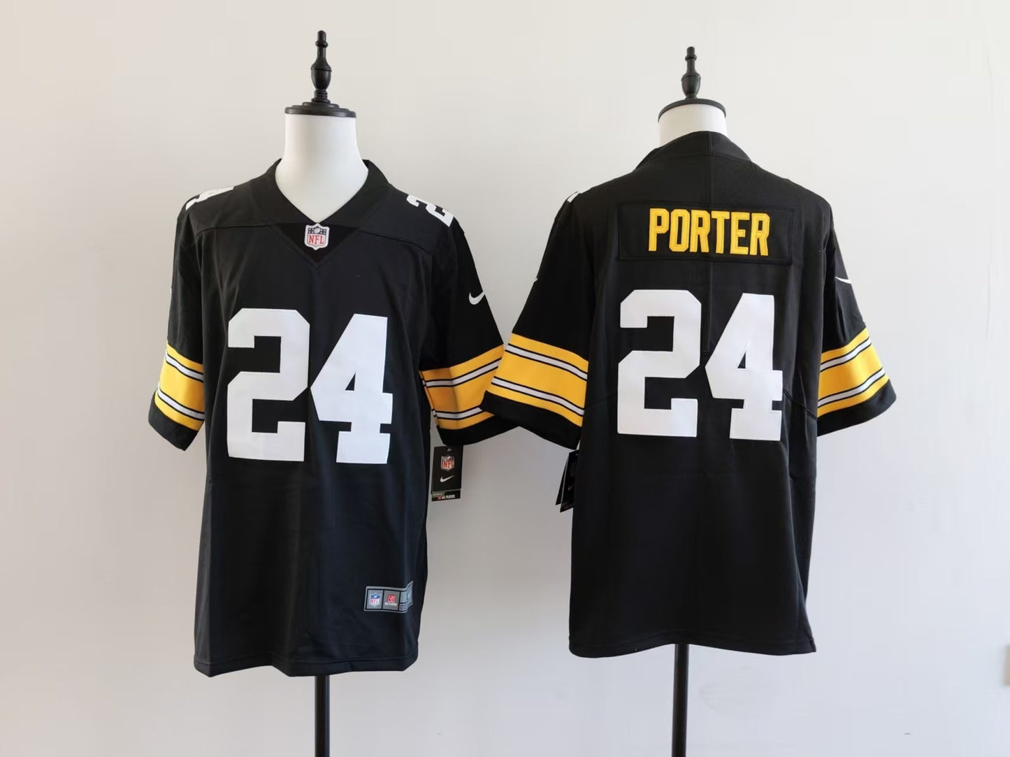 Men's Pittsburgh Steelers Joey Porter Nike Jersey - Black-No team logo
