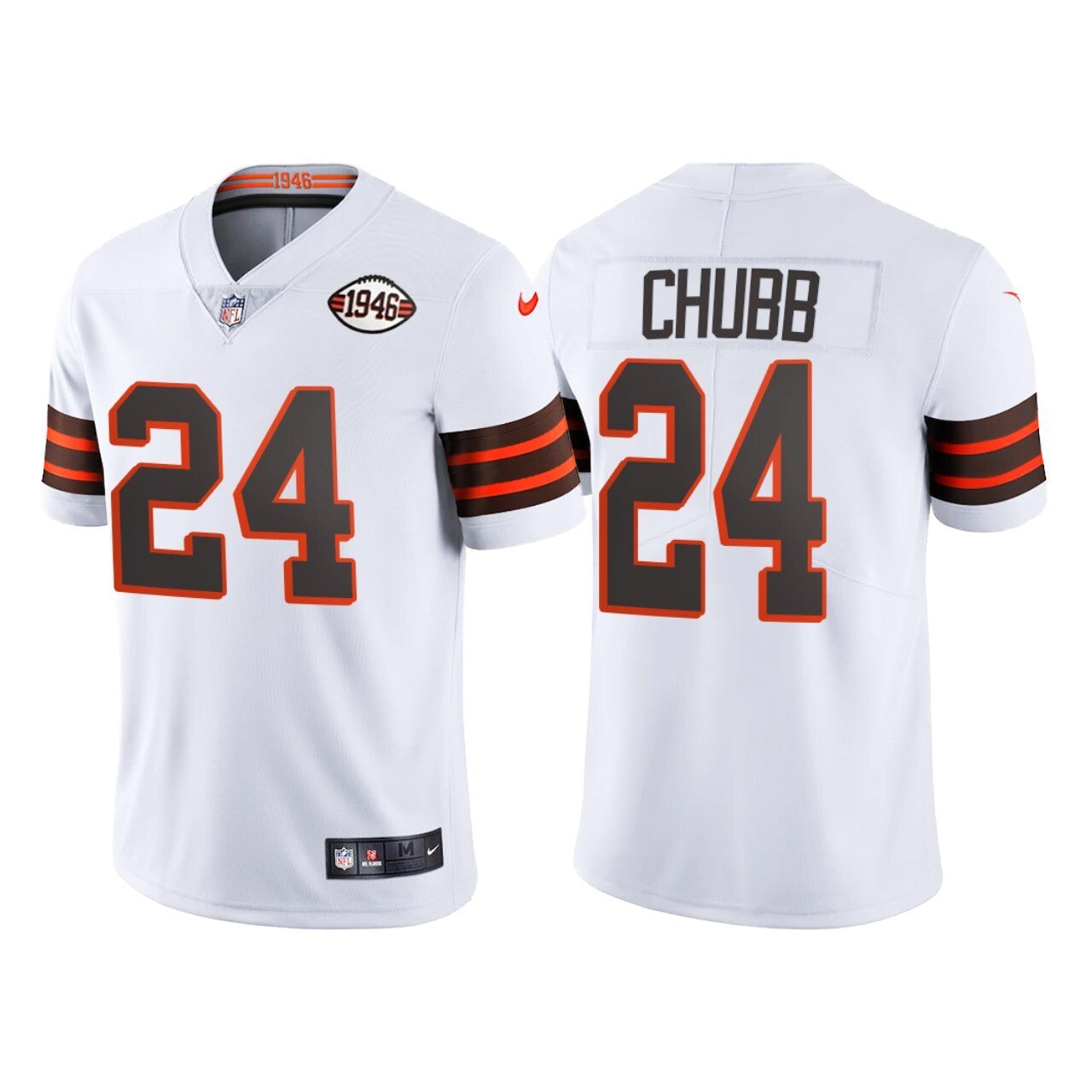 Men's Cleveland Browns Nick Chubb Jersey-White