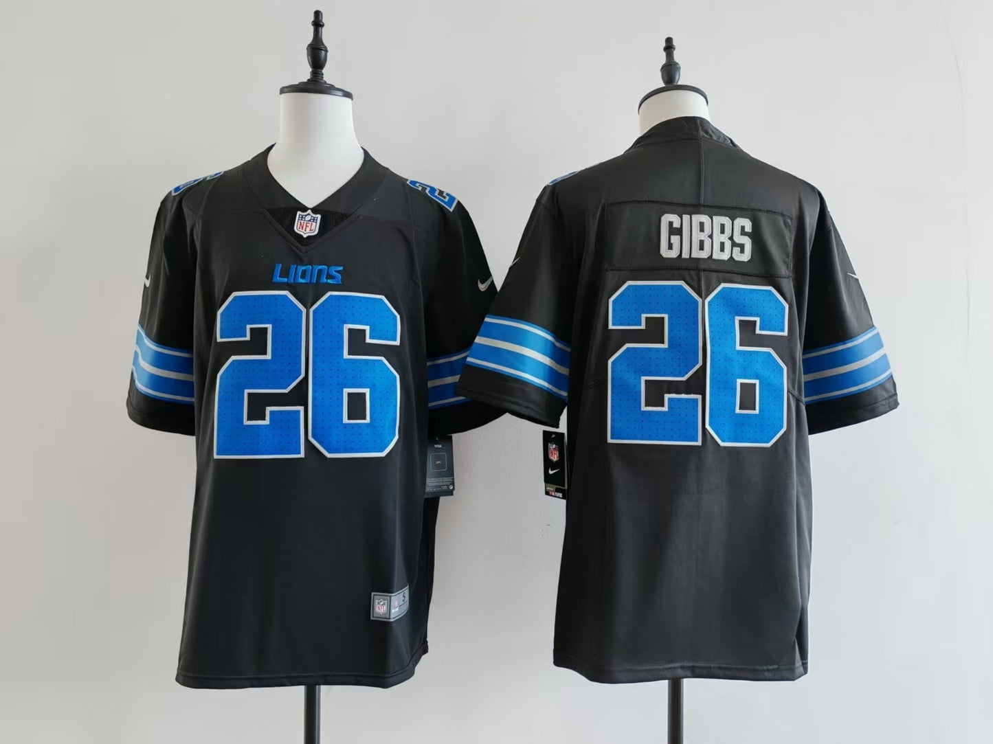Men's Detroit Lions Jahmyr Gibbs Jersey - Black#26