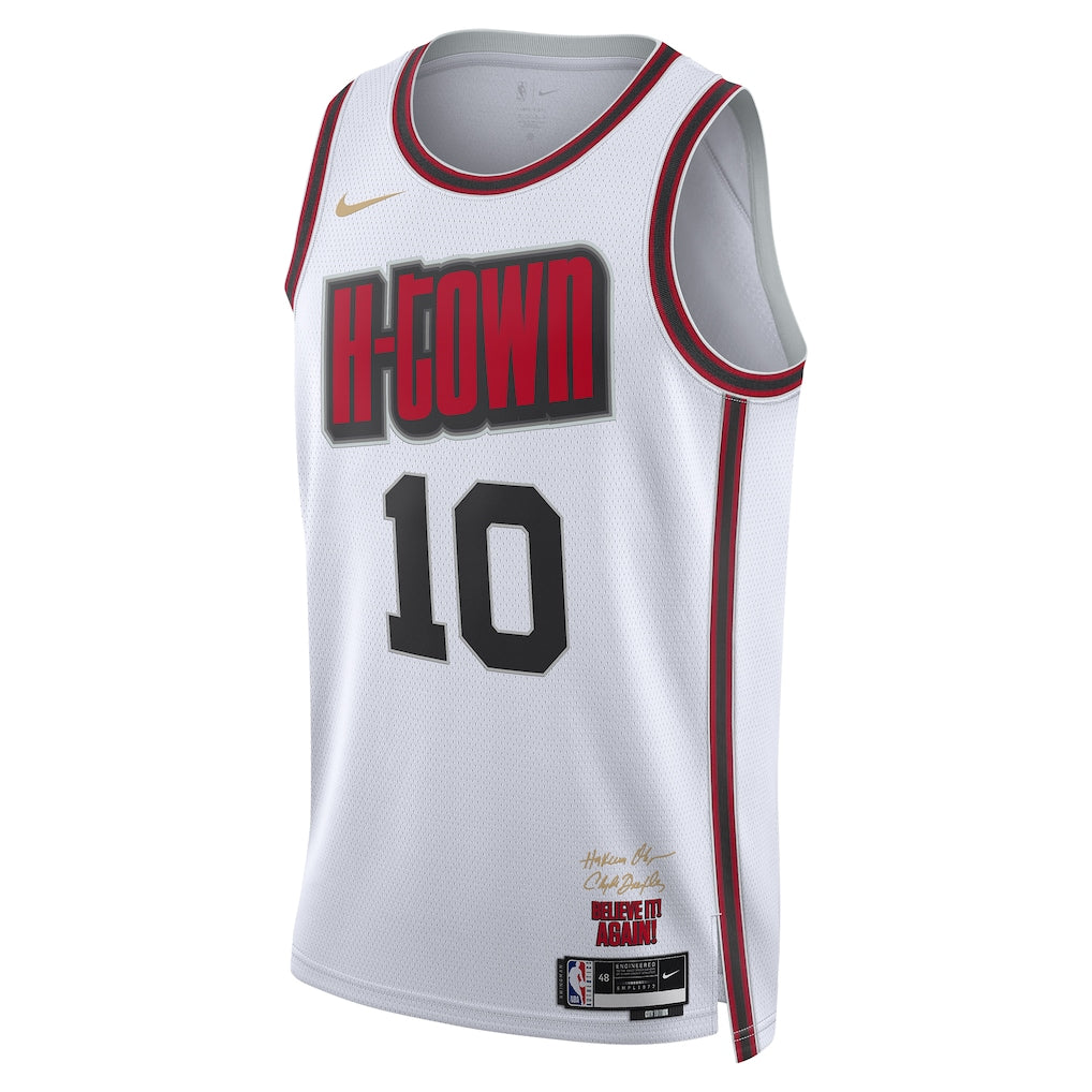 Unisex Houston Rockets Jabari Smith Jr. White 2024/25 Swingman Jersey - City Edition