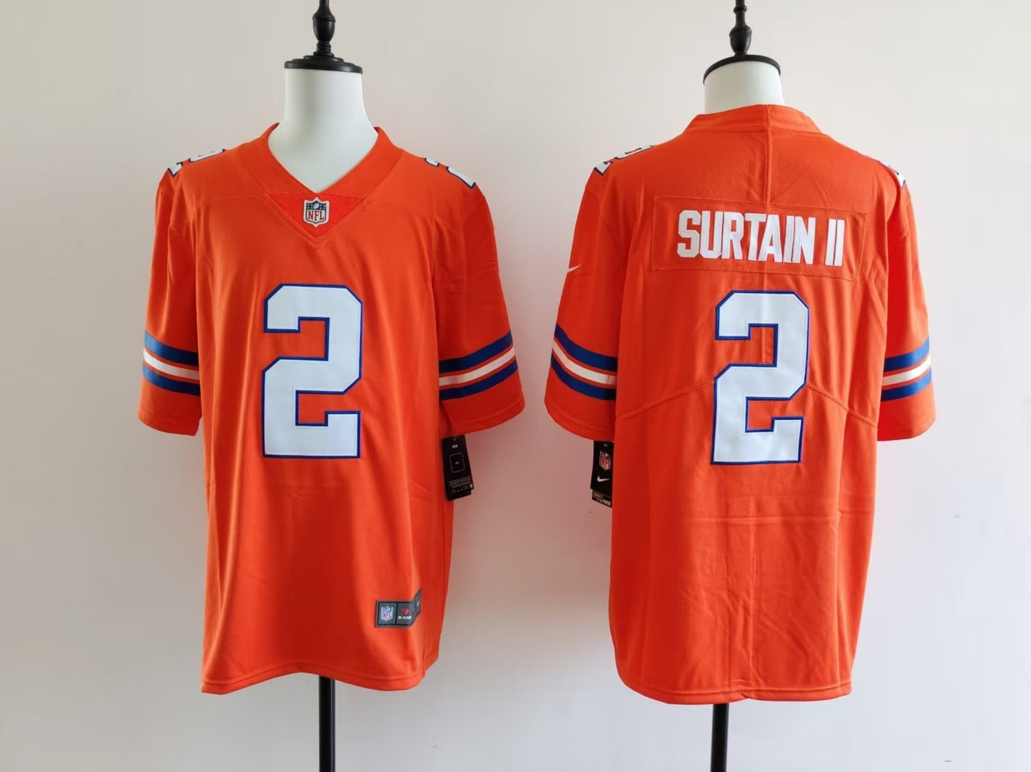 Men's Denver Broncos Patrick Surtain II Jersey-Orange