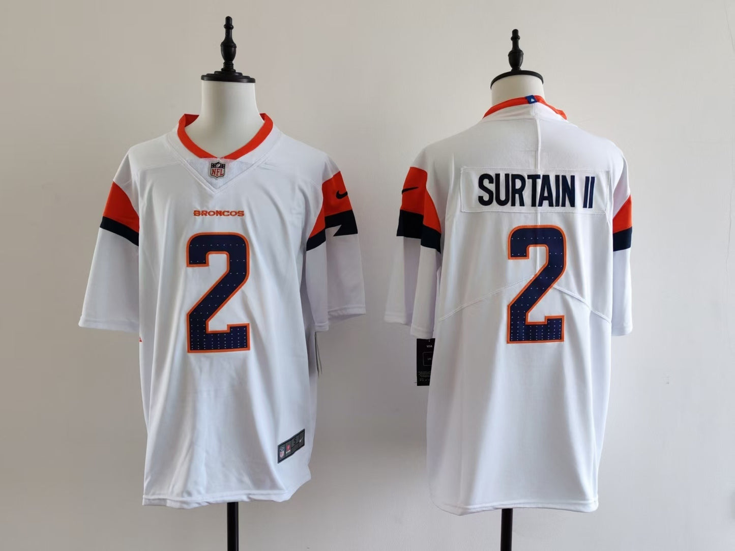 Men's Denver Broncos Patrick Surtain II Jersey-White